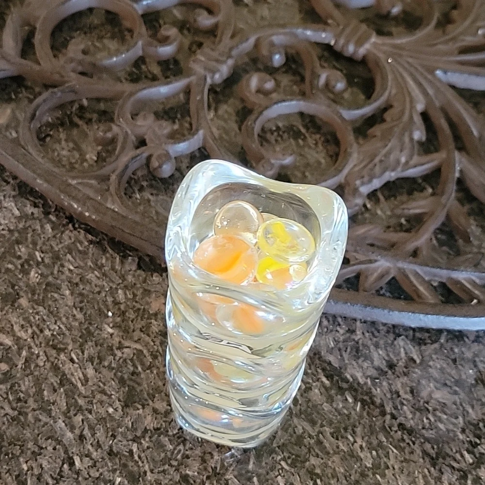 Set Of 2 Decorative glass candle holder for tea candles Or themed glass beads